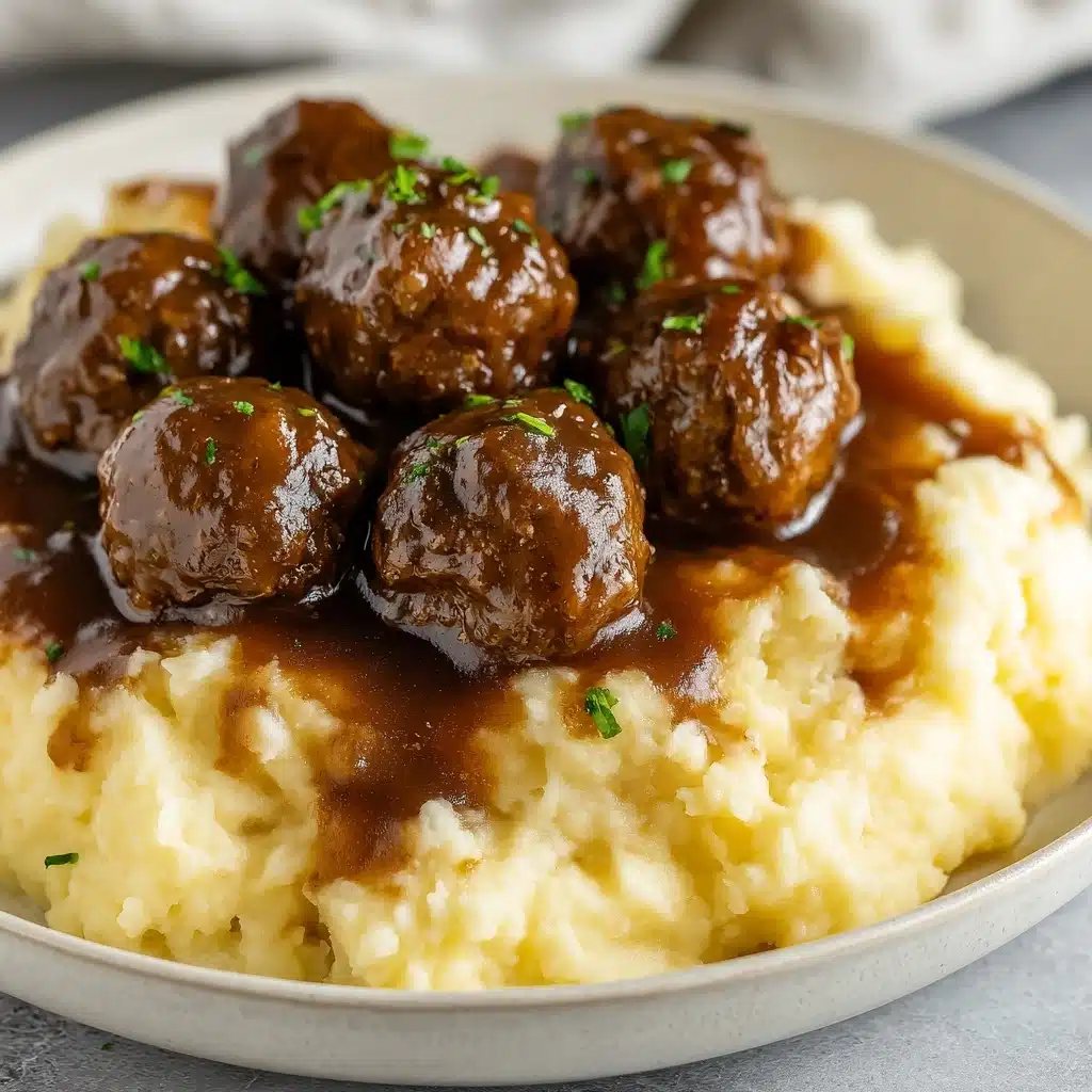 Tasty Slow Cooker Salisbury Steak Meatballs Recipe - Recipe Image