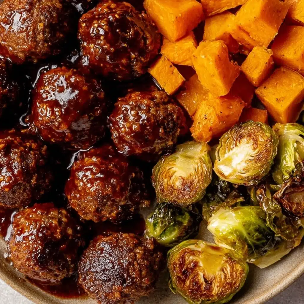 Korean BBQ Meatballs and Vegetables Recipe - Recipe Image