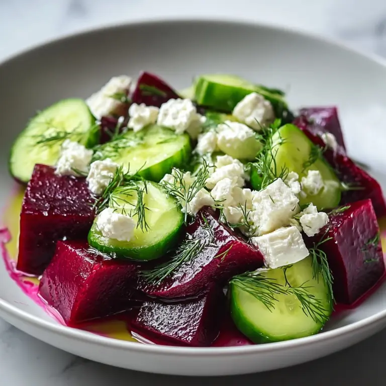 Beet Salad with Feta, Cucumbers, and Dill Recipe