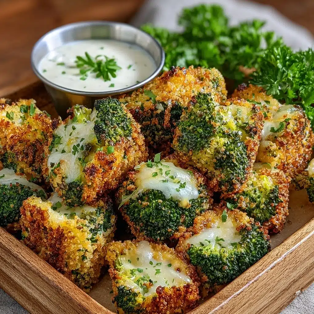 Crispy Air Fryer Broccoli Cheddar Poppers Recipe - Recipe Image