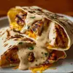 Cheesy Garlic Chicken Wraps Recipe