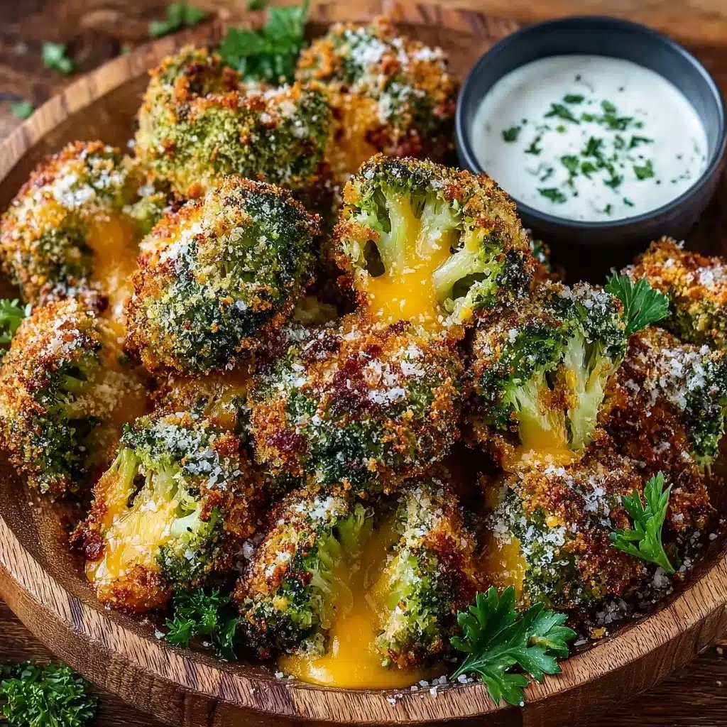 Crispy Air Fryer Broccoli Cheddar Poppers Recipe - Recipe Image
