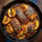 Bourbon Peach Roasted Salmon Recipe
