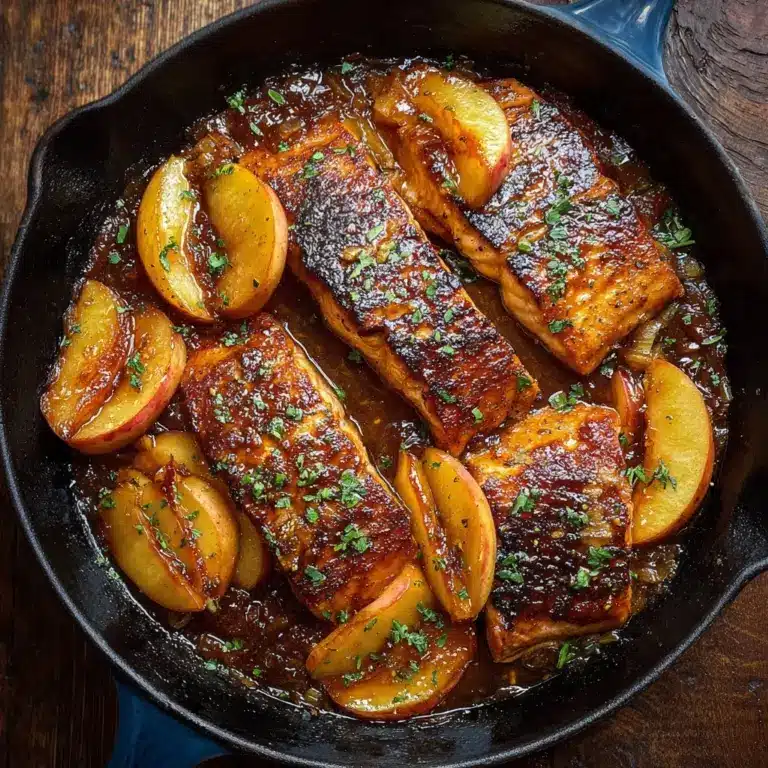 Bourbon Peach Roasted Salmon Recipe
