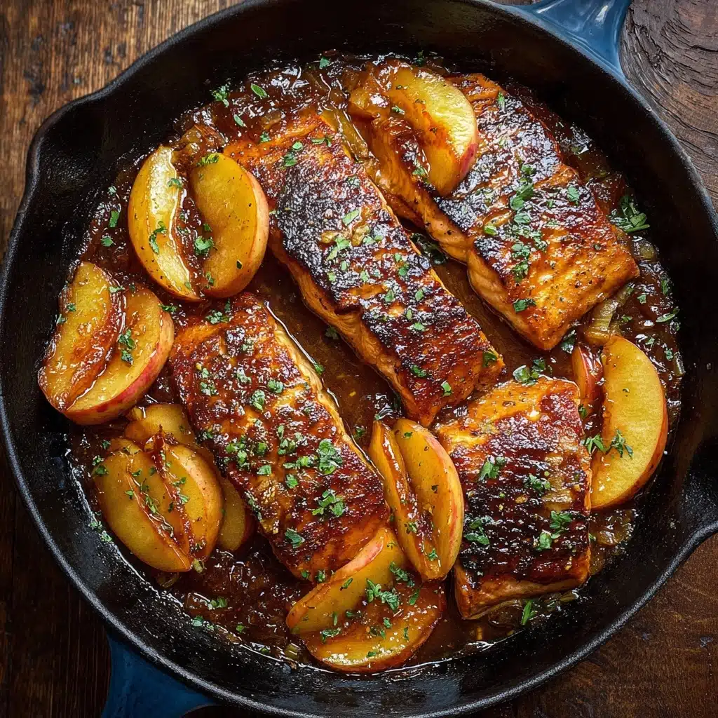 Bourbon Peach Roasted Salmon Recipe - Recipe Image