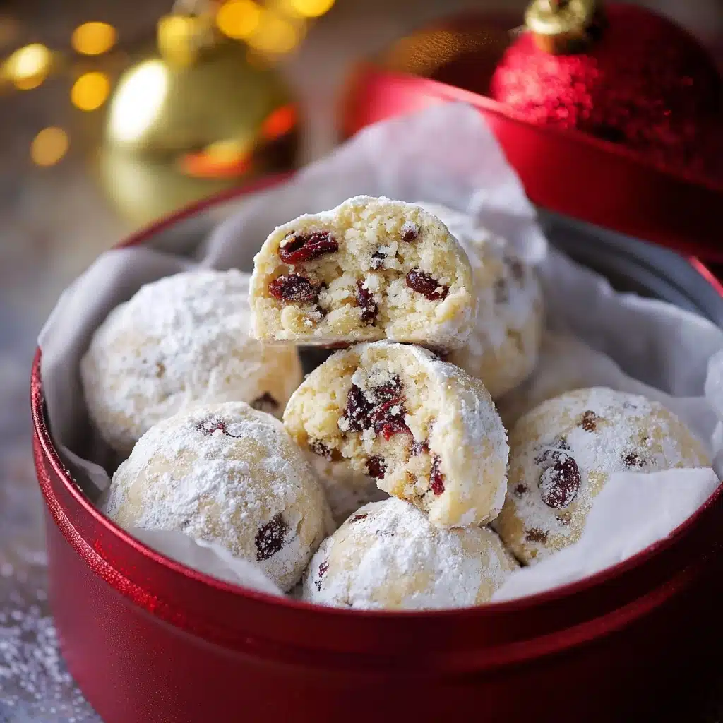 Cranberry Orange Snowball Cookies Recipe - Recipe Image