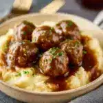 Tasty Slow Cooker Salisbury Steak Meatballs Recipe