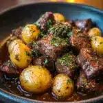 Garlic Butter Beef Bites with Potatoes Recipe