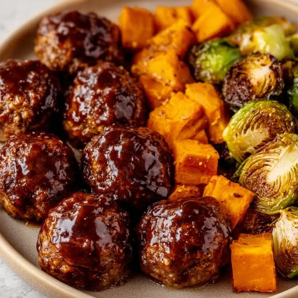 Korean BBQ Meatballs and Vegetables Recipe - Recipe Image