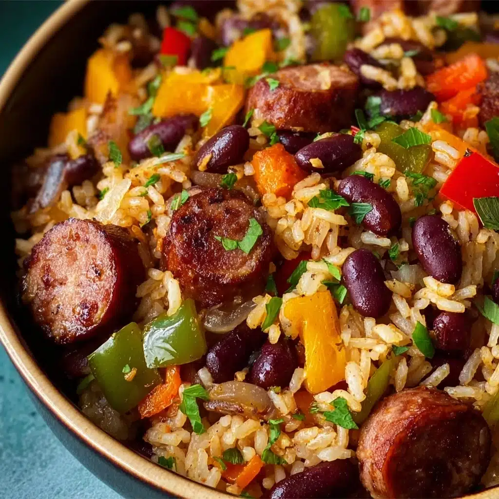 Hearty Black Beans and Rice with Sausage Recipe - Recipe Image