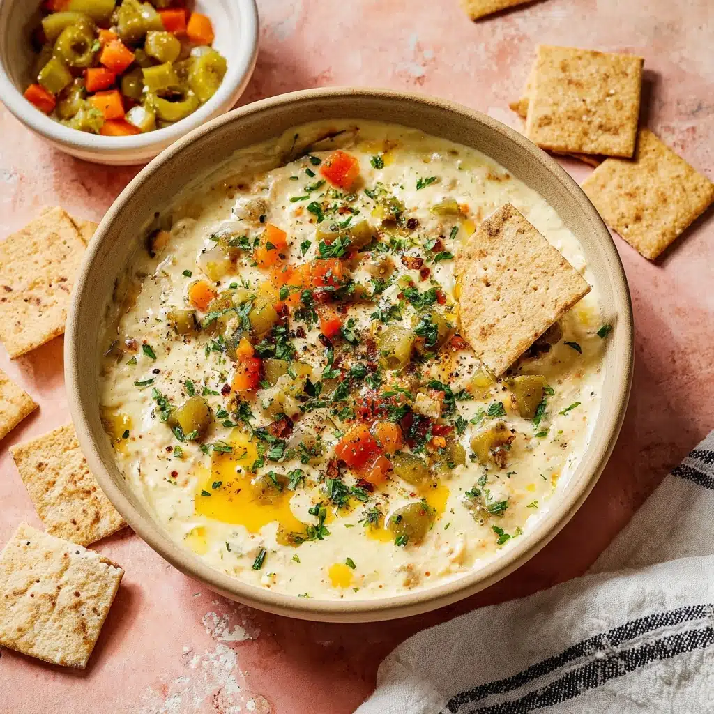High Protein Cottage Cheese Giardiniera Dip Recipe - Recipe Image