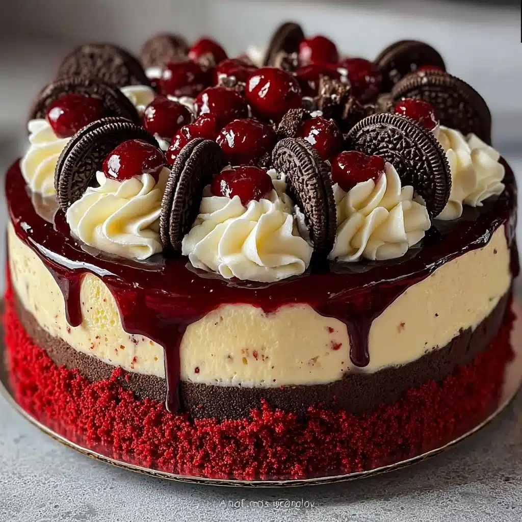 Red Velvet Oreo Cheesecake Recipe - Recipe Image
