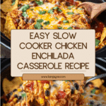 Crockpot Chicken Enchilada Casserole Recipe