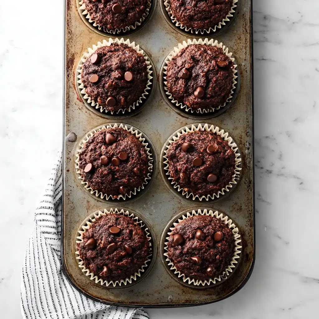 Healthy Double Chocolate Greek Yogurt Muffins Recipe - Recipe Image