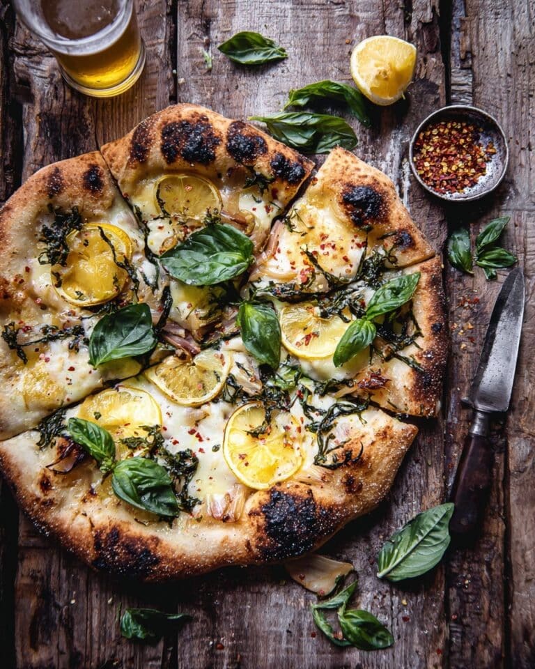 Lemon Basil Pizza Recipe