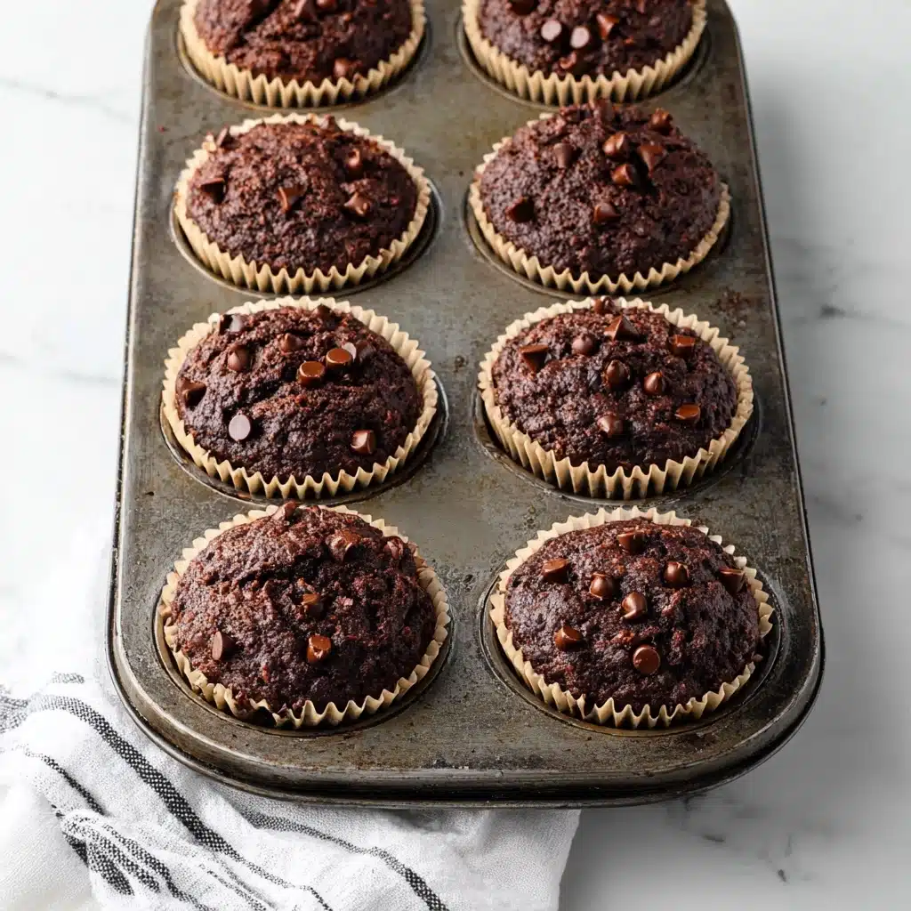 Healthy Double Chocolate Greek Yogurt Muffins Recipe - Recipe Image
