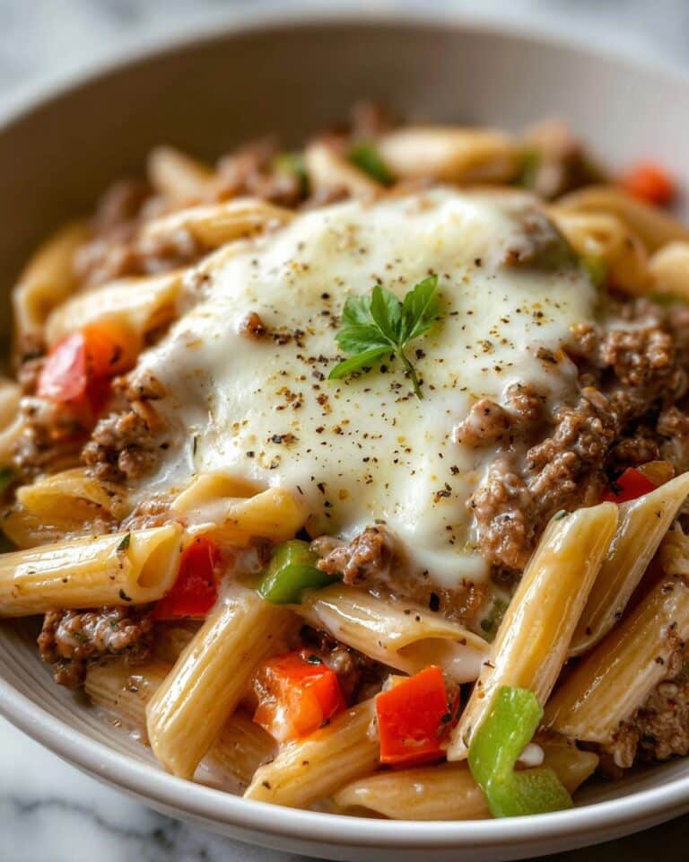 Philly Cheesesteak Pasta Recipe