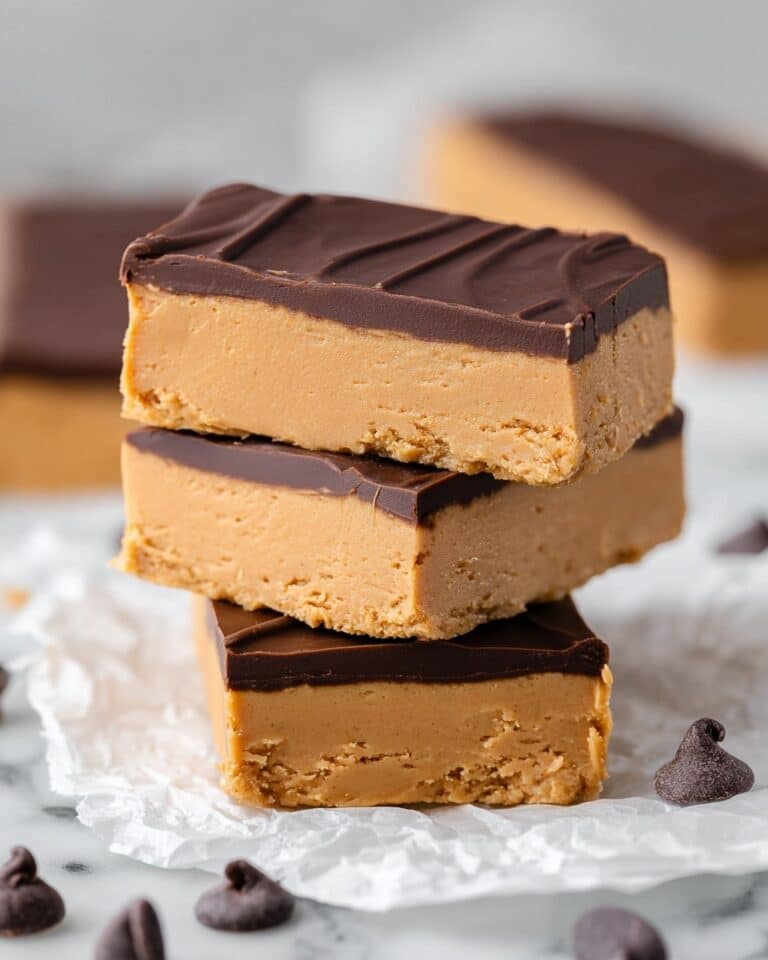 No Bake Peanut Butter Buckeye Bars Recipe