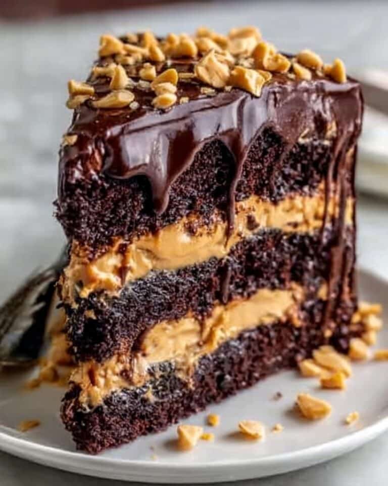 Heavenly Chocolate Peanut Butter Ooey Gooey Cake Recipe