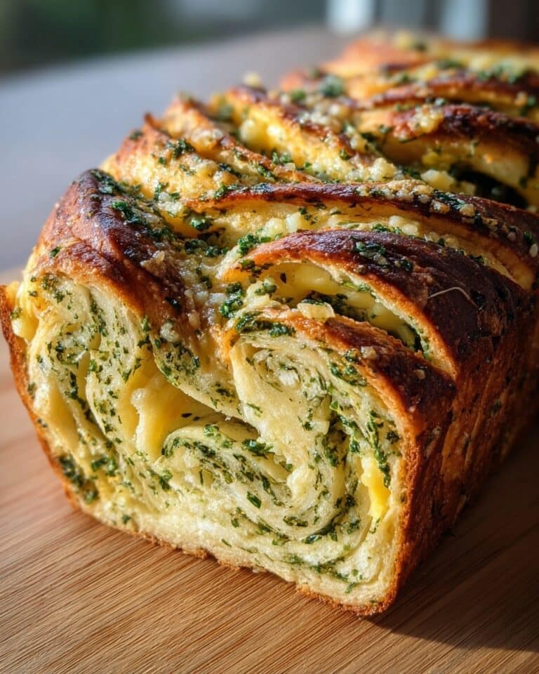 Swirled Garlic Herb and Cheese Bread Recipe