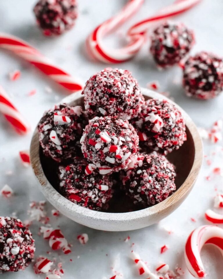 Chocolate Candy Cane Truffles Recipe