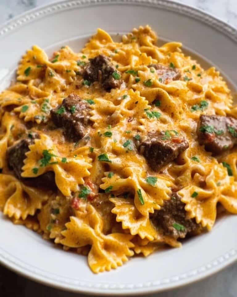 Creamy Velveeta Beef & Bowtie Pasta Recipe