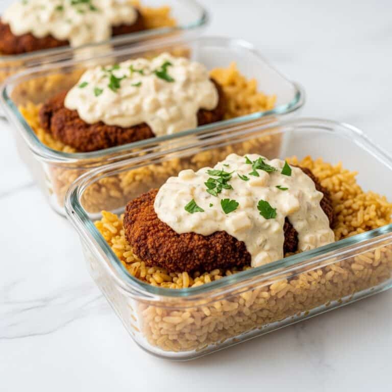 High Protein Creamy Cajun Chicken with Garlic Rice Recipe