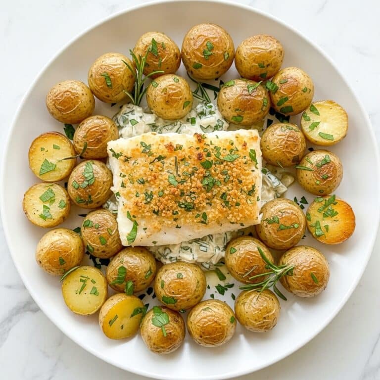 Cod and Potatoes with Rosemary Cream Sauce Recipe