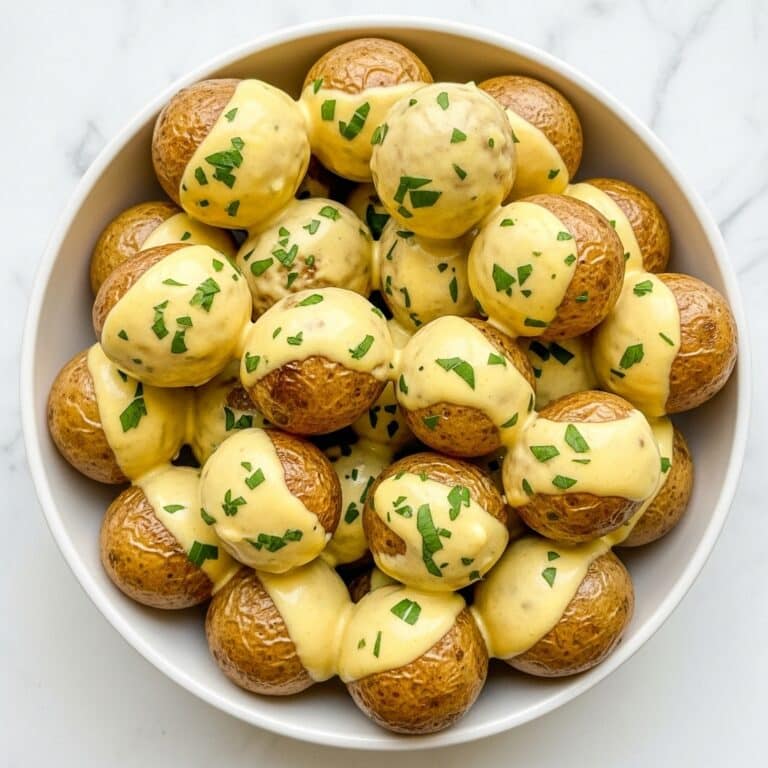 Creamy Garlic Sauce Baby Potatoes Recipe