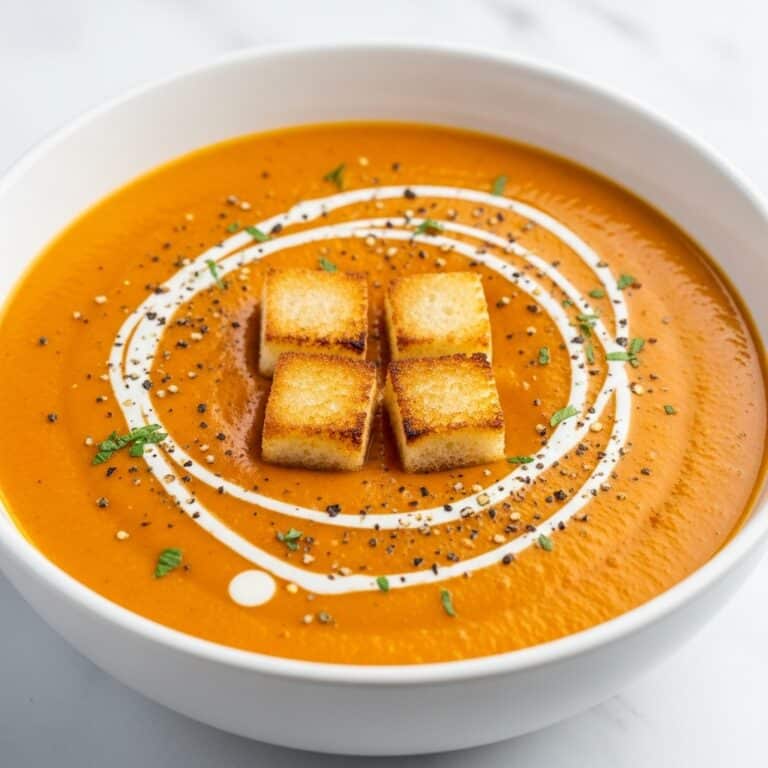 Creamy Roasted Red Pepper Smoked Gouda Soup Recipe