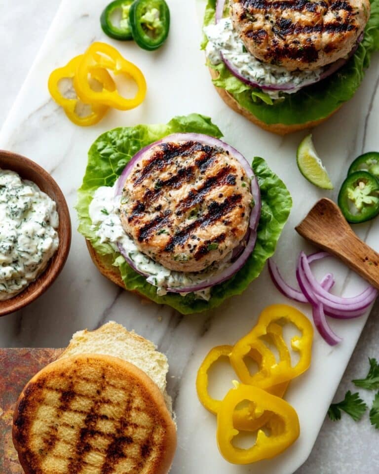 Jalapeño Cheddar Turkey Burgers Recipe