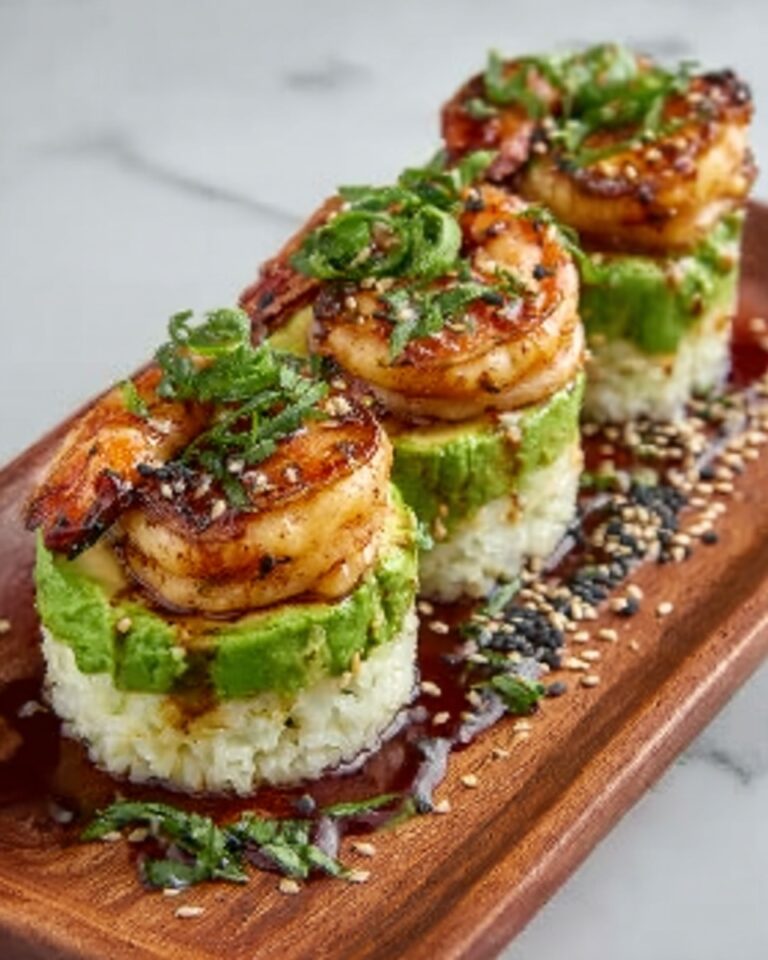 Spicy Shrimp Sushi Stacks Recipe
