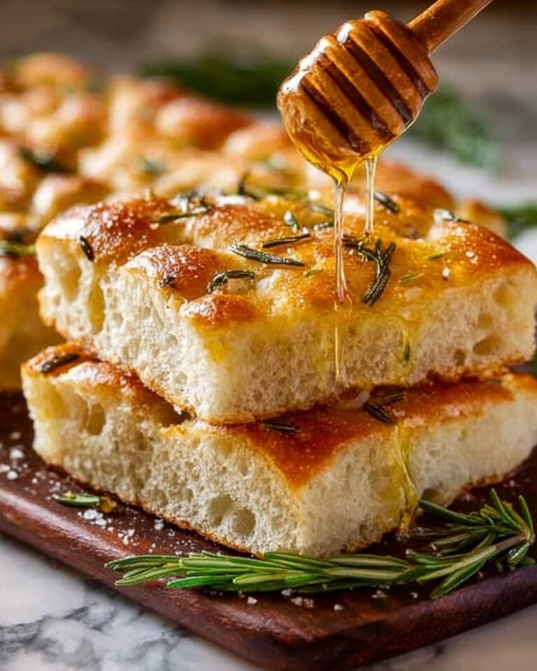 Hot Honey Focaccia with Garlic Parmesan Recipe
