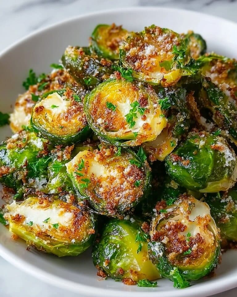 Irresistibly Crispy Garlic Parmesan Brussels Sprouts Recipe