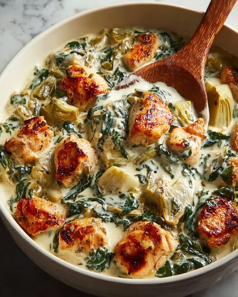 High-Protein Spinach and Artichoke Chicken Casserole Recipe
