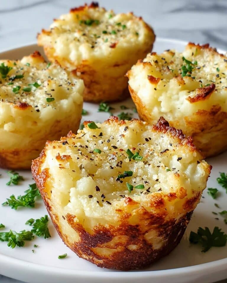 Garlic Parmesan Mashed Potato Cups Recipe