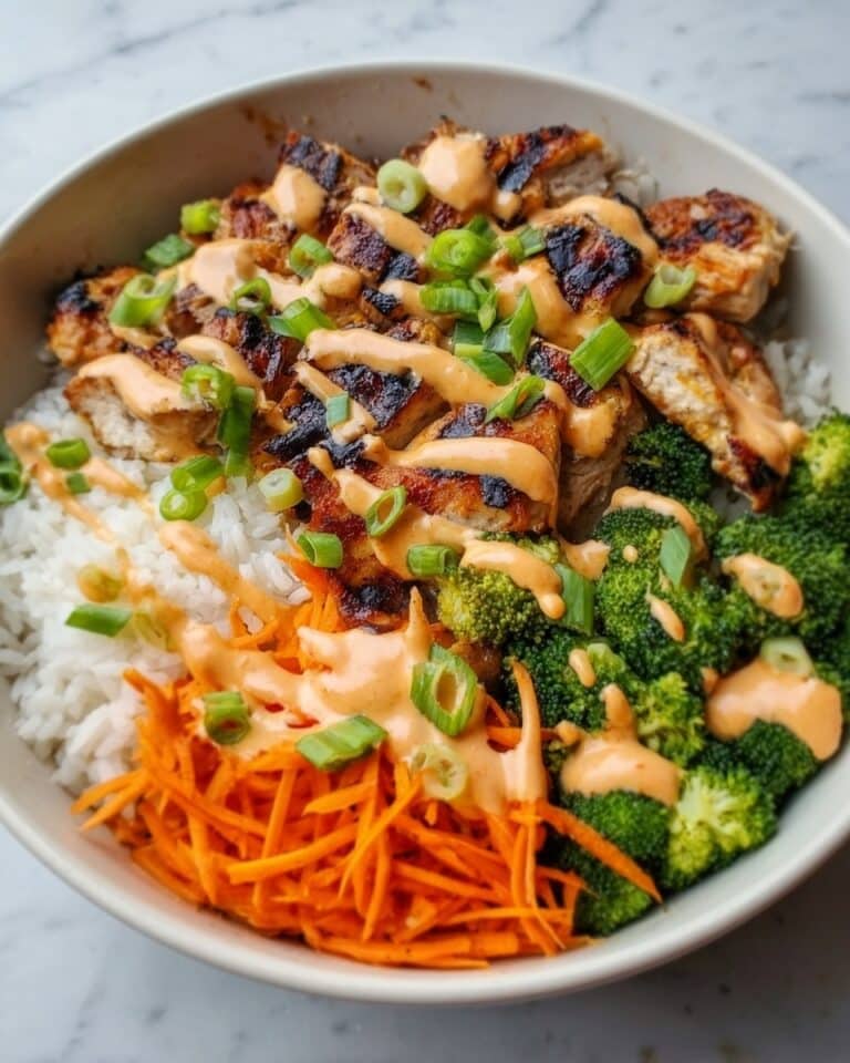 Korean BBQ Chicken Bowls with Gochujang Cream Sauce Recipe