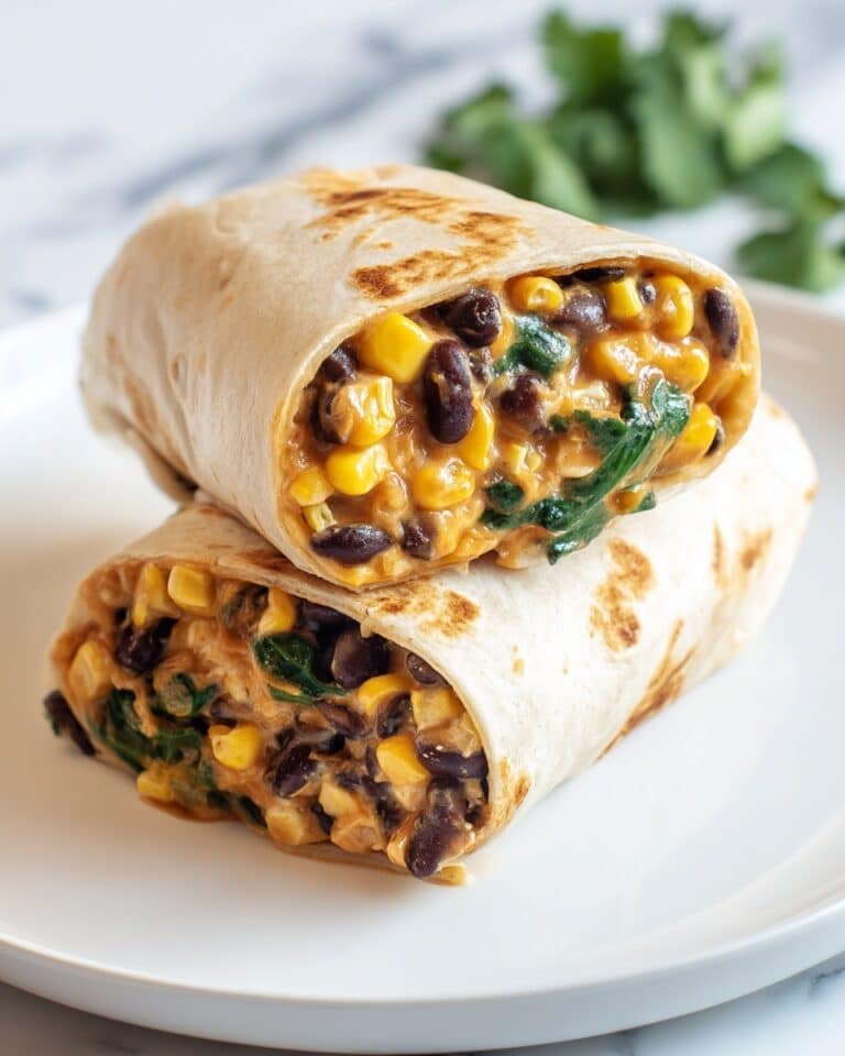 15 Minute Black Bean and Spinach Burritos Recipe