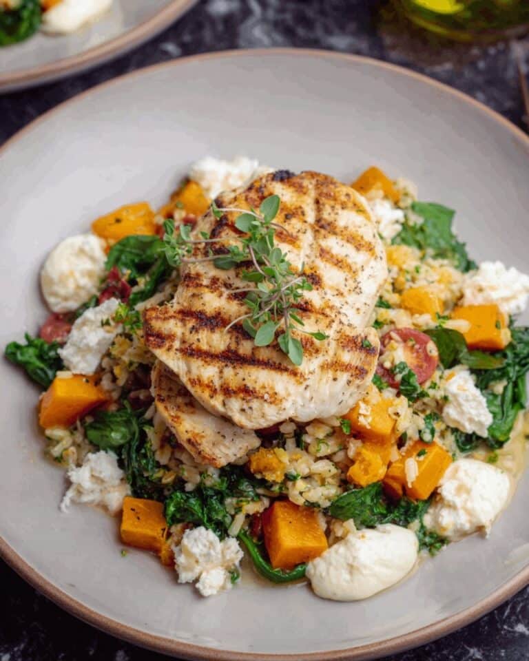 Boursin Orzo Bake with Chicken and Veggies Recipe