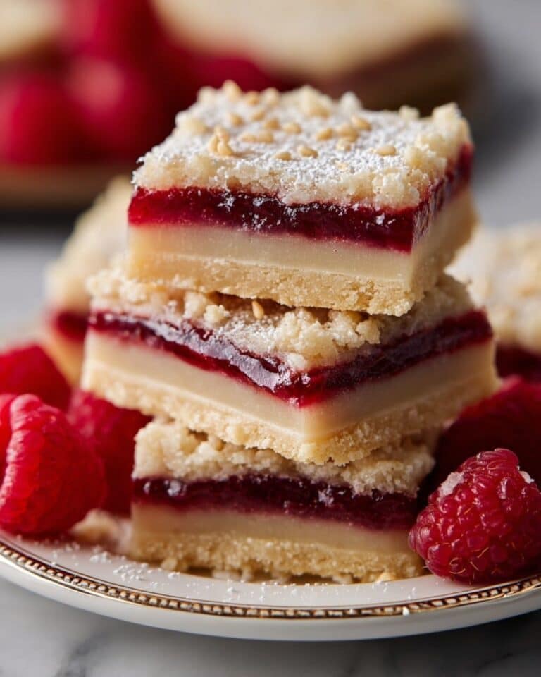 Raspberry Almond Shortbread Bars Recipe