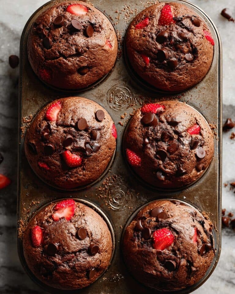 Healthy Strawberry Banana Chocolate Chip Muffins Recipe